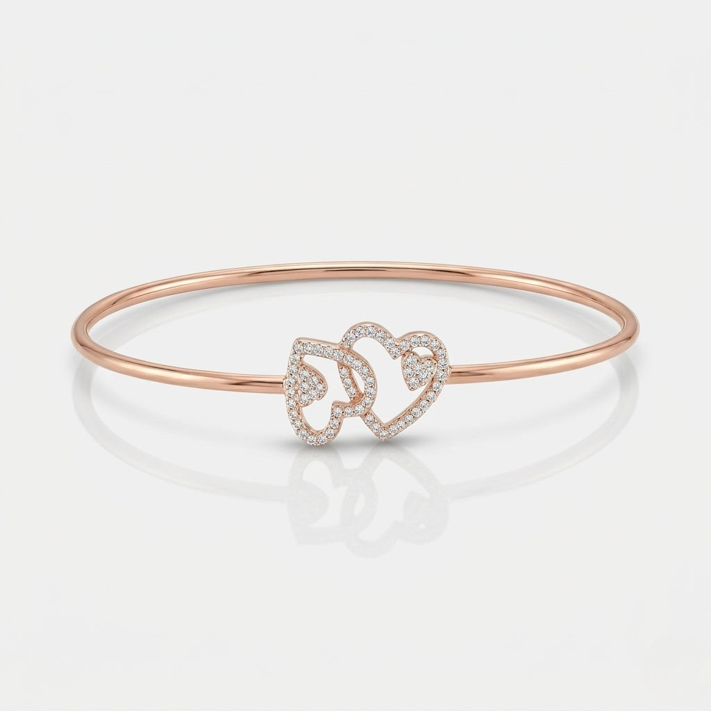 Linked Hearts Whisper Cuff