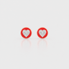 Color Me Red Diamond Studs