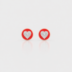 Color Me Red Diamond Studs