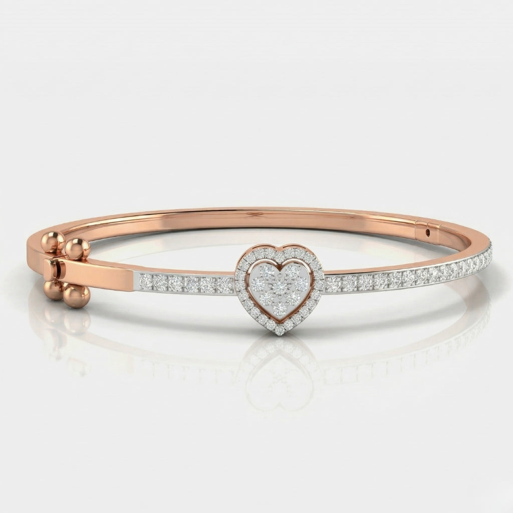Amora Heart Diamond Bangle