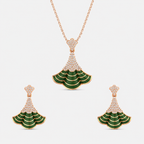 Emerald Cascade Fan Pendant