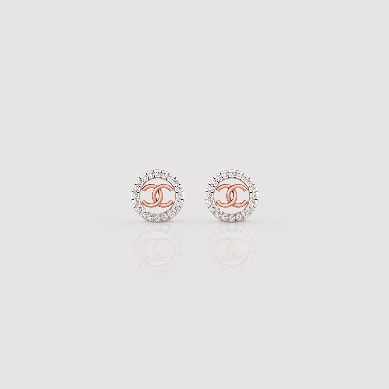 Coco Circle Diamond Studs