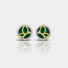 Emerald Leaf Halo Earring