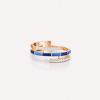 Azure Rhythm Bar Ring