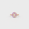 Amethyst Orbit Halo Ring