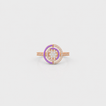 Amethyst Orbit Halo Ring