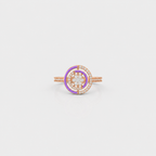 Amethyst Orbit Halo Ring
