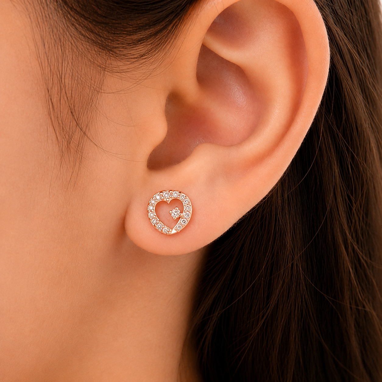 Stellar Heart Diamond Studs