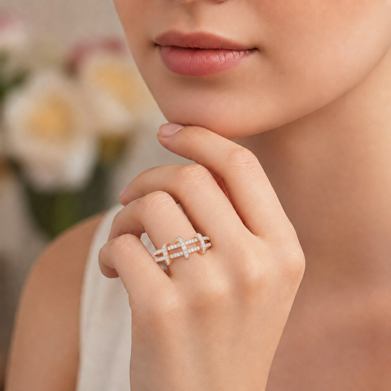 Infinity Link Diamond Ring
