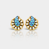 Azure Paisley Bloom Earring
