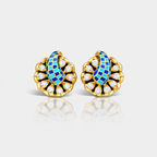 Azure Paisley Bloom Earring