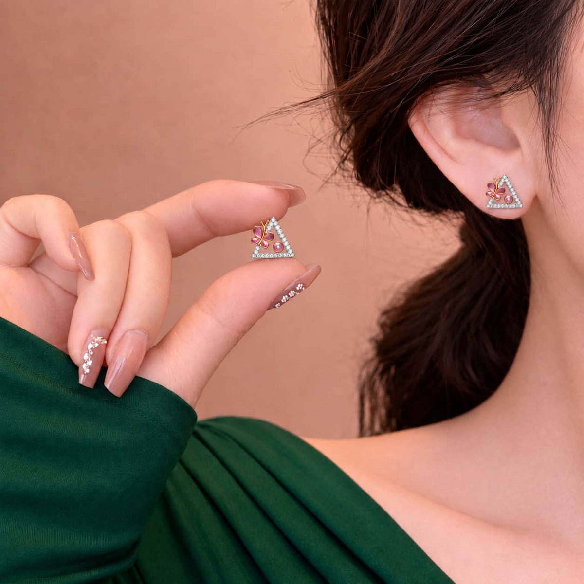 Blossom Triangle Elegance Earring