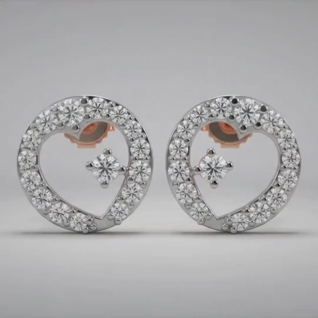 Stellar Heart Diamond Studs