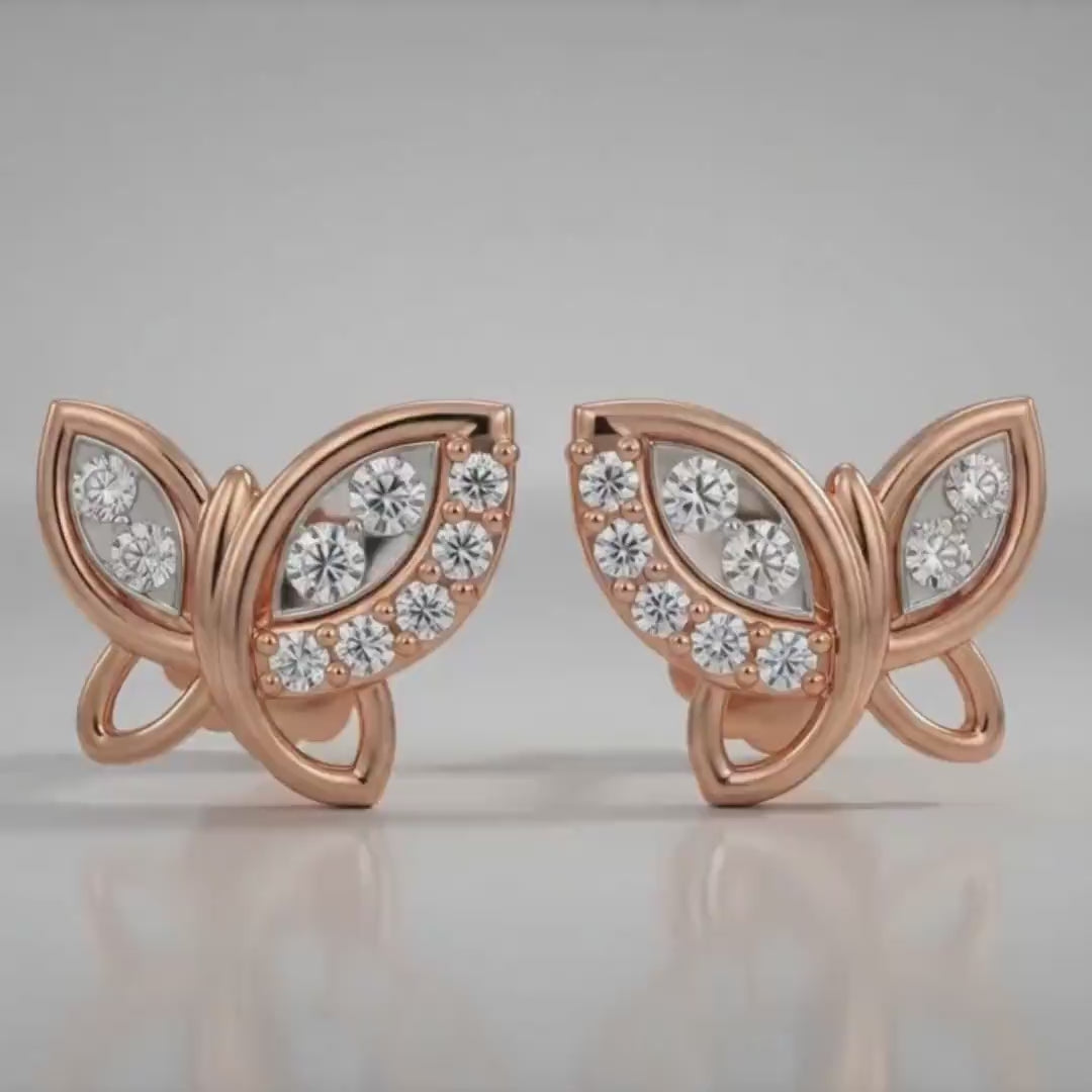 Whispering Leaves Diamond Studs