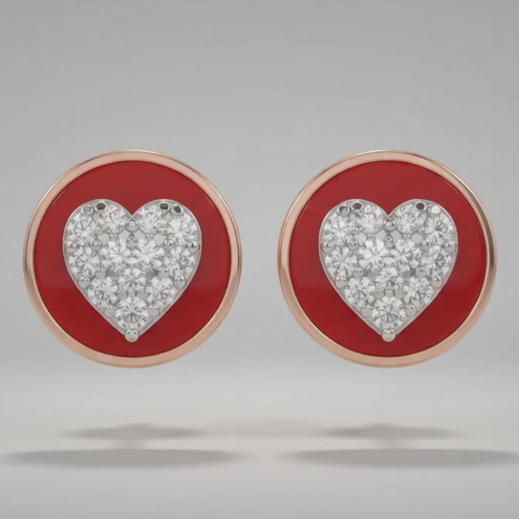 Color Me Red Diamond Studs