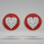 Color Me Red Diamond Studs