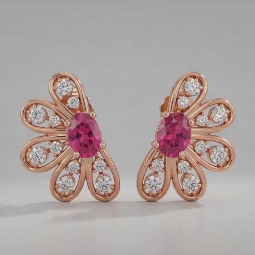 The 'Azure Fan' Diamond Earrings