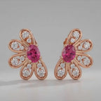 The 'Azure Fan' Diamond Earrings