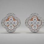 Twin Clover Glow Diamond Studs