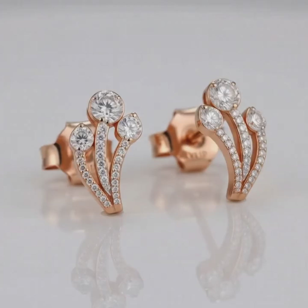 Bloom Arc Diamond Studs