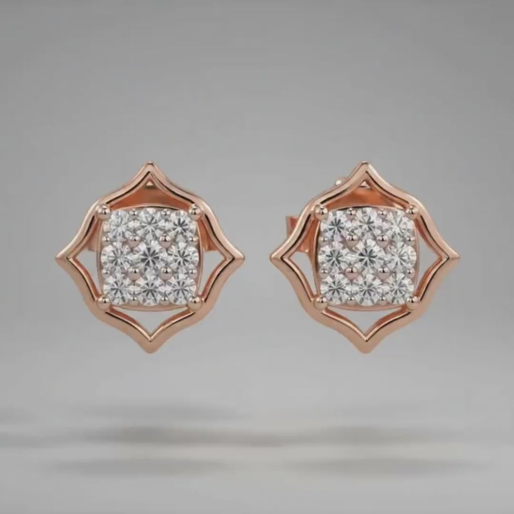Rosé Prism Diamond Charm Earring