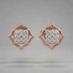 Rosé Prism Diamond Charm Earring