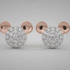 Sparkle Mouse Charm Studs