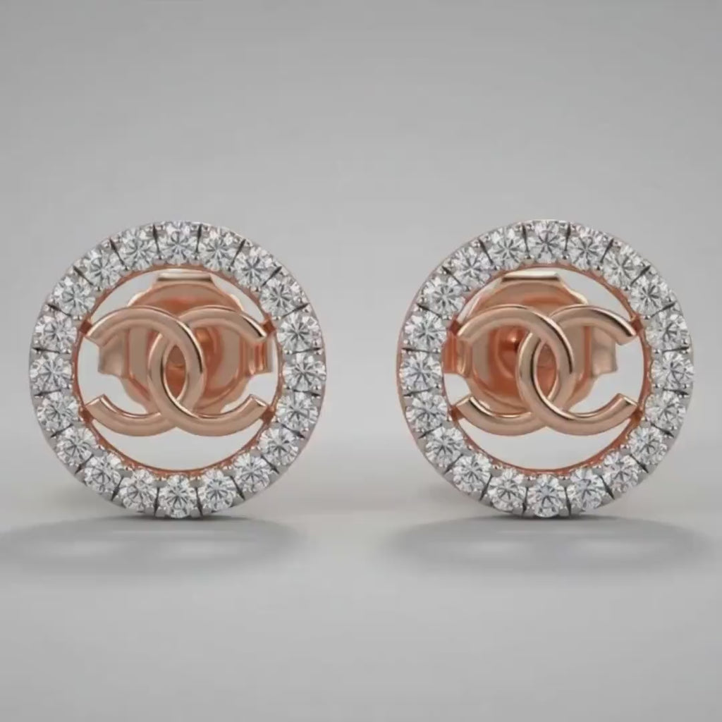 Coco Circle Diamond Studs
